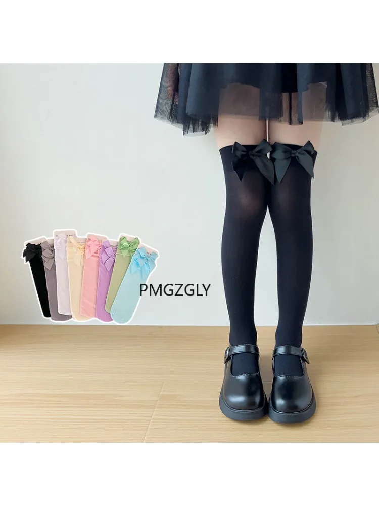 Girls Stockings * Pink Bow Kne - Thigh High Sock Stay Up บทวิจารณ์และราคา