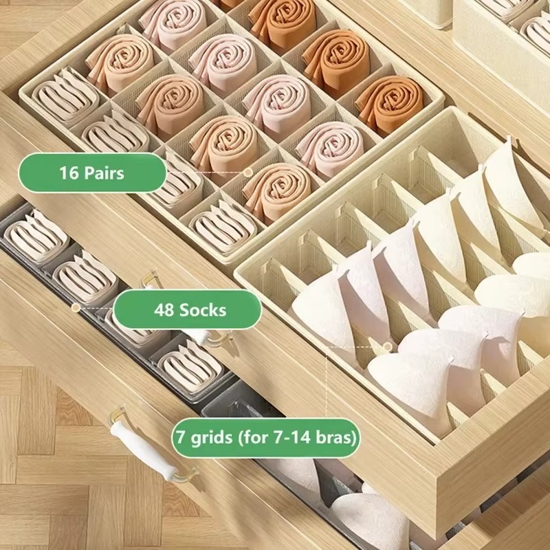 1-2Pcs Non-woven Fabric Underw - Sock Organizer Tray บทวิจารณ์และราคา