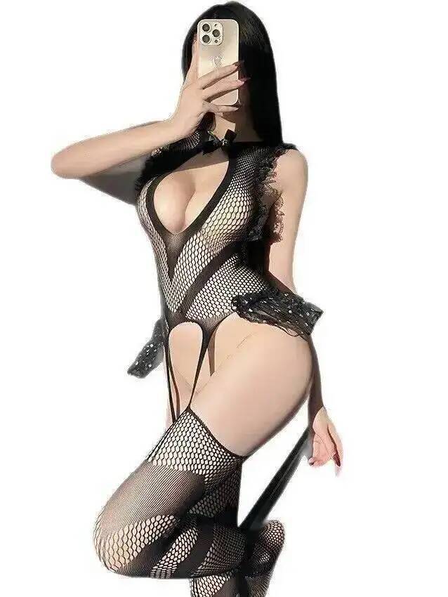 Sexy Lace Trim Fishing Net Bod - Fishnet Stocking Women บทวิจารณ์และราคา