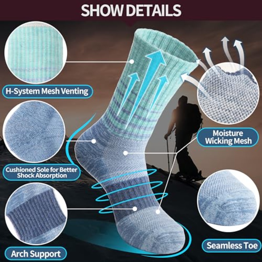 Anlisim Merino Wool Hiking Soc - Wool Hiking Sock บทวิจารณ์และราคา