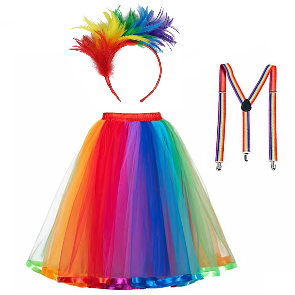 Rainbow Headband Strap Sleeve  - Knee High Sock Women บทวิจารณ์และราคา