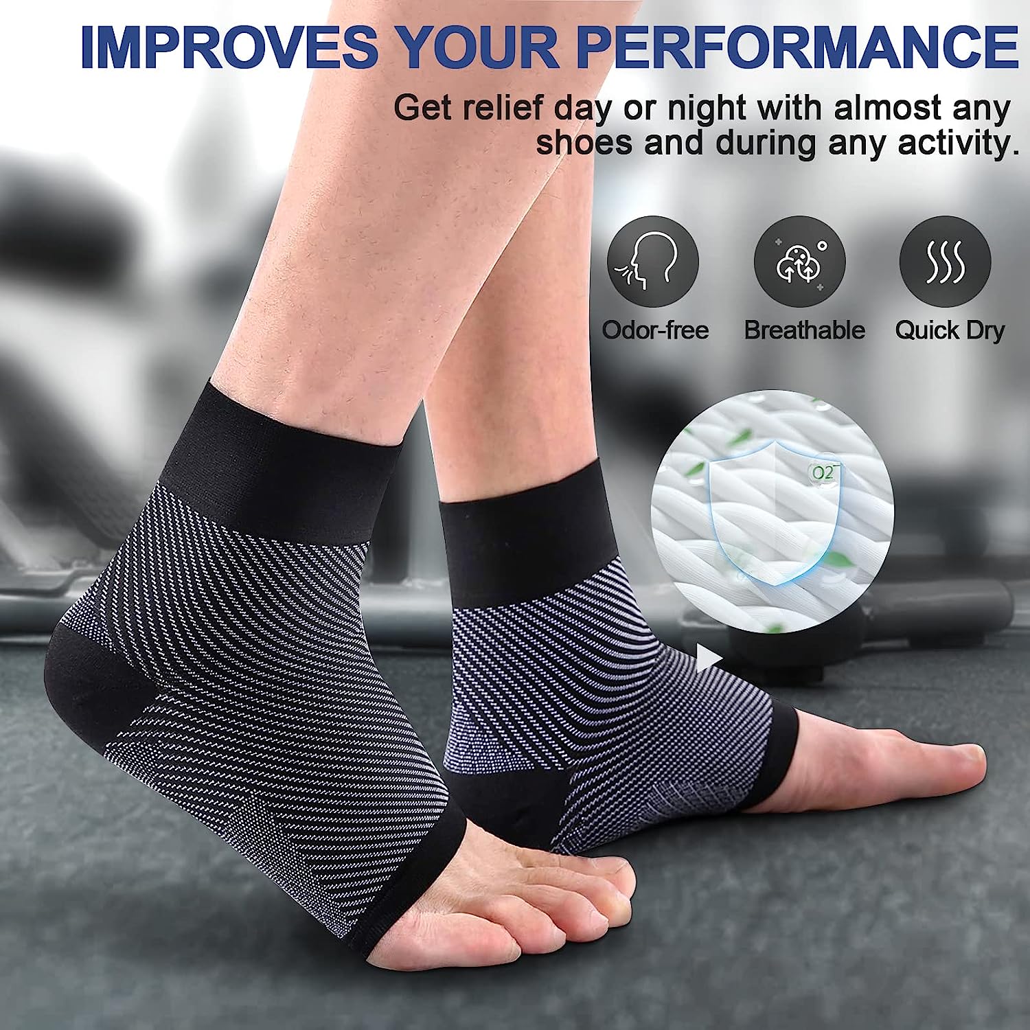 1pair Plantar Fasciitis Compre - Ankle Brace Sock บทวิจารณ์และราคา