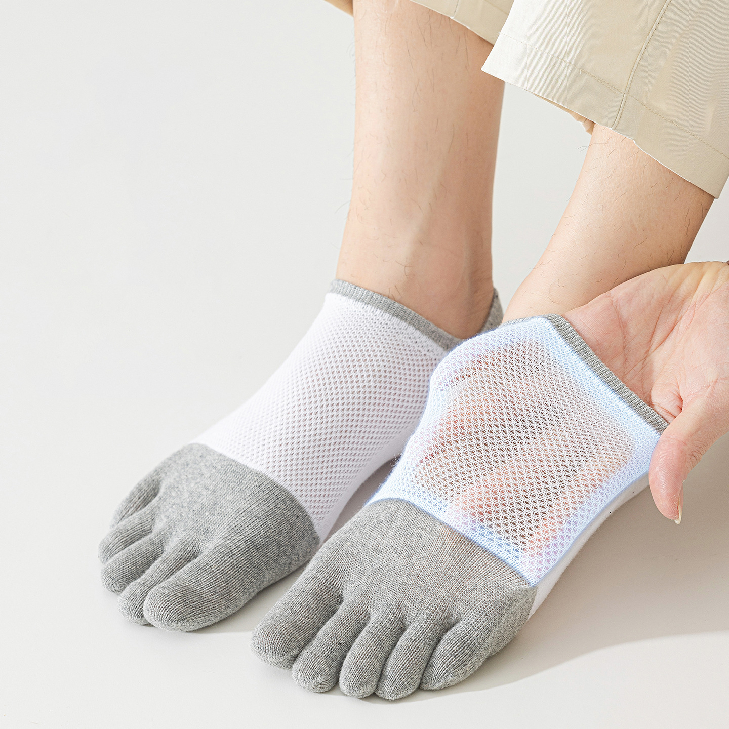 5 Pairs Men's No Show Toe Sock - Toe Sock Split บทวิจารณ์และราคา