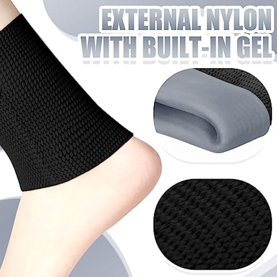 2 Pcs Ankle Gel Sleeves Padded - Ankle Brace Sock บทวิจารณ์และราคา