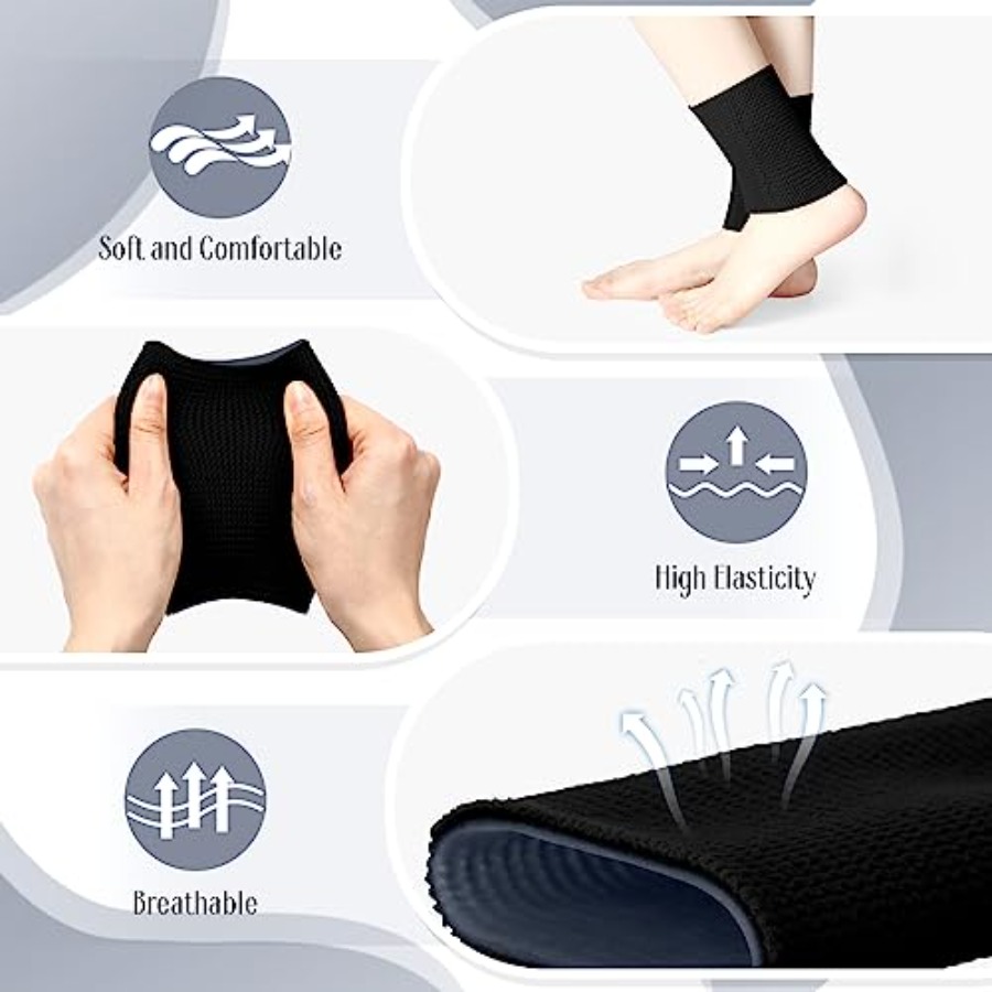 2 Pcs Ankle Gel Sleeves Padded - Ankle Brace Sock บทวิจารณ์และราคา