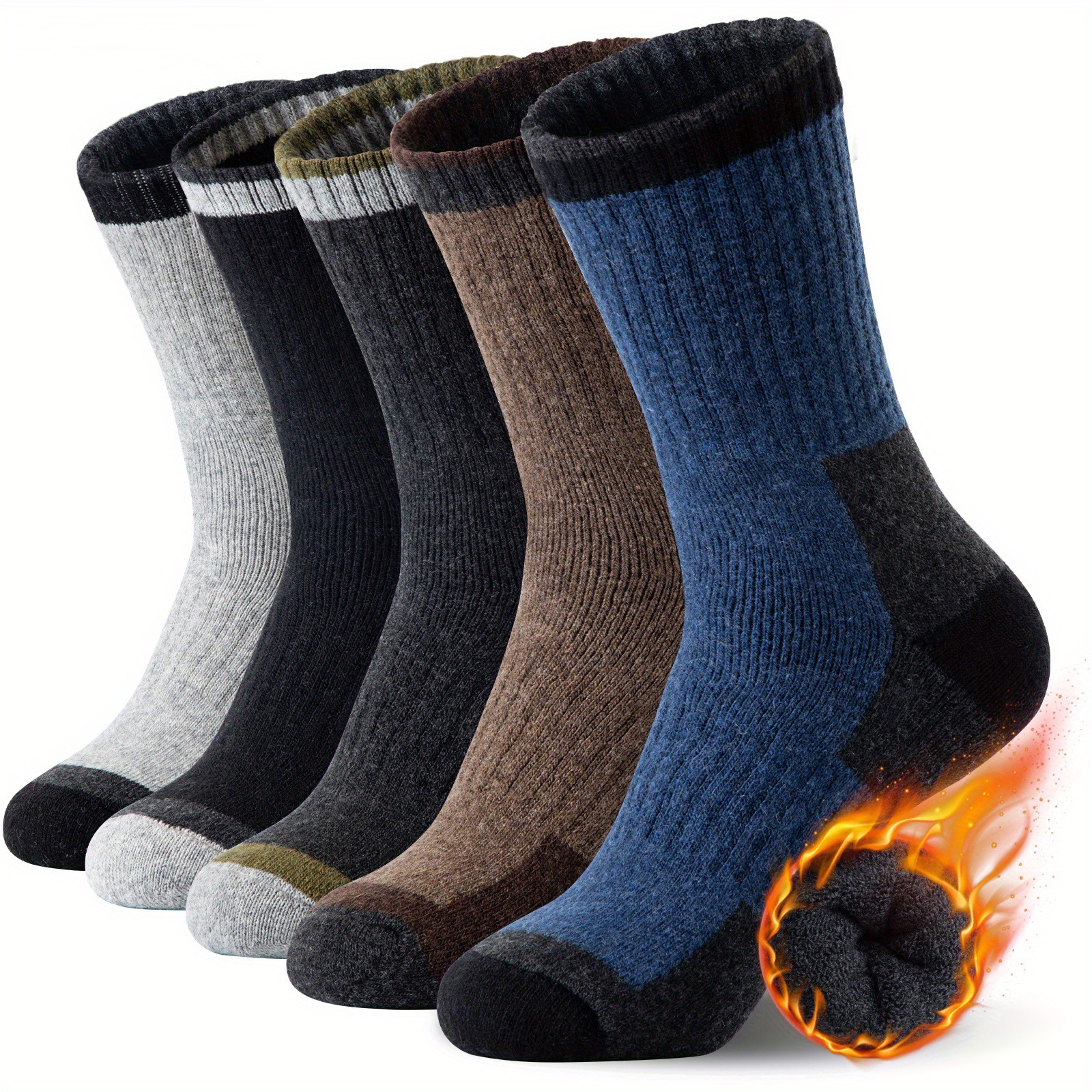 Winter Merino Wool Socks Thick - Wool Hiking Sock บทวิจารณ์และราคา