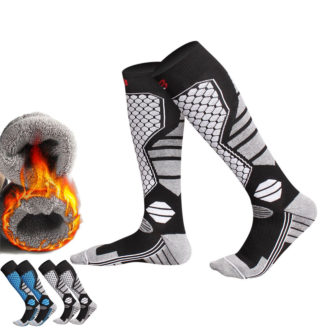 Unisex Snowboard Socks Men Wom - Thermal Sock Winter บทวิจารณ์และราคา