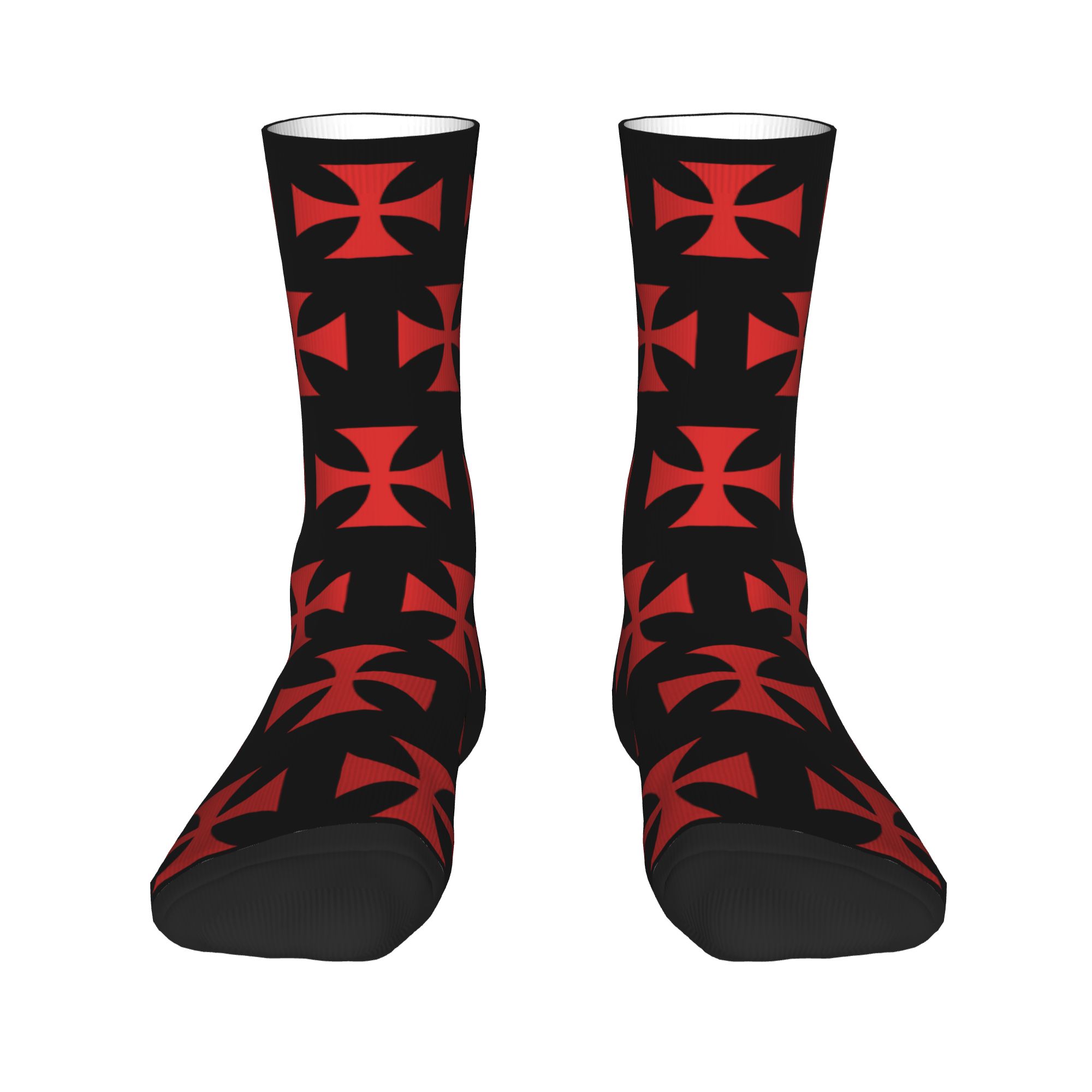 Custom Red Templar Cross Knigh - Dress Sock Men บทวิจารณ์และราคา