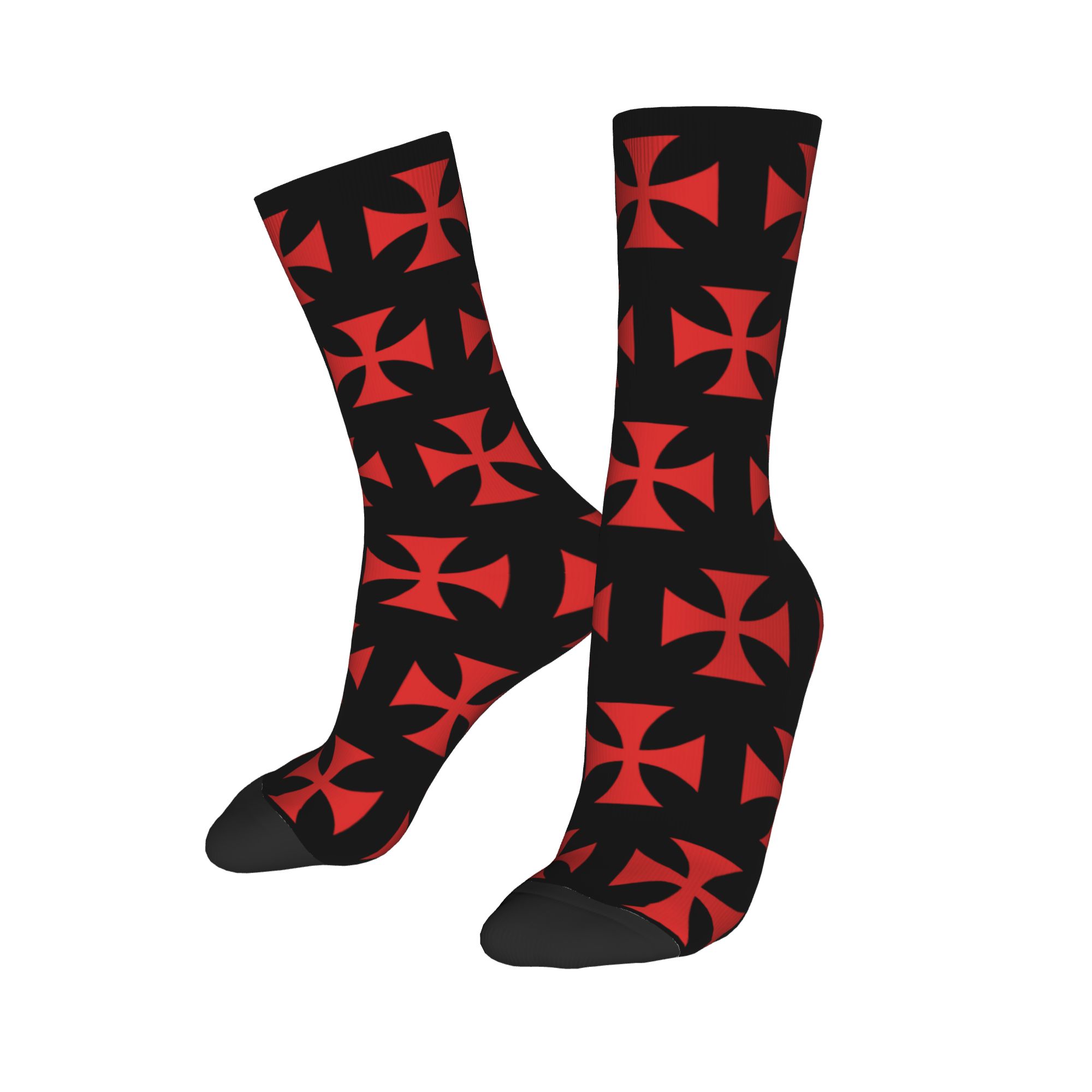 Custom Red Templar Cross Knigh - Dress Sock Men บทวิจารณ์และราคา