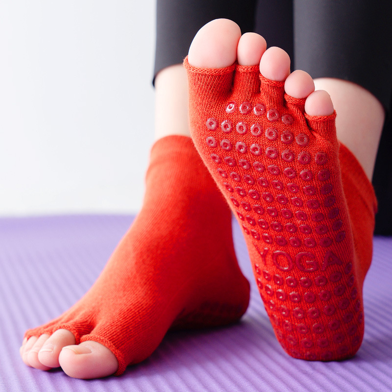 Yoga Socks Half Toe Anti-Slip  - Grip Sock Yoga บทวิจารณ์และราคา