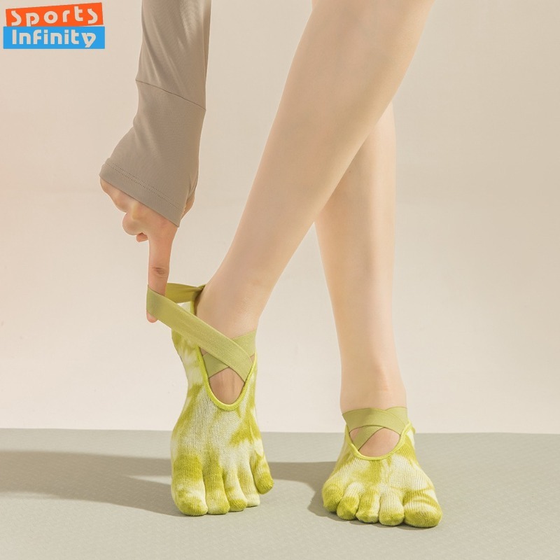 New Non Slip Tie Dye Five Fing - Toe Sock Split บทวิจารณ์และราคา