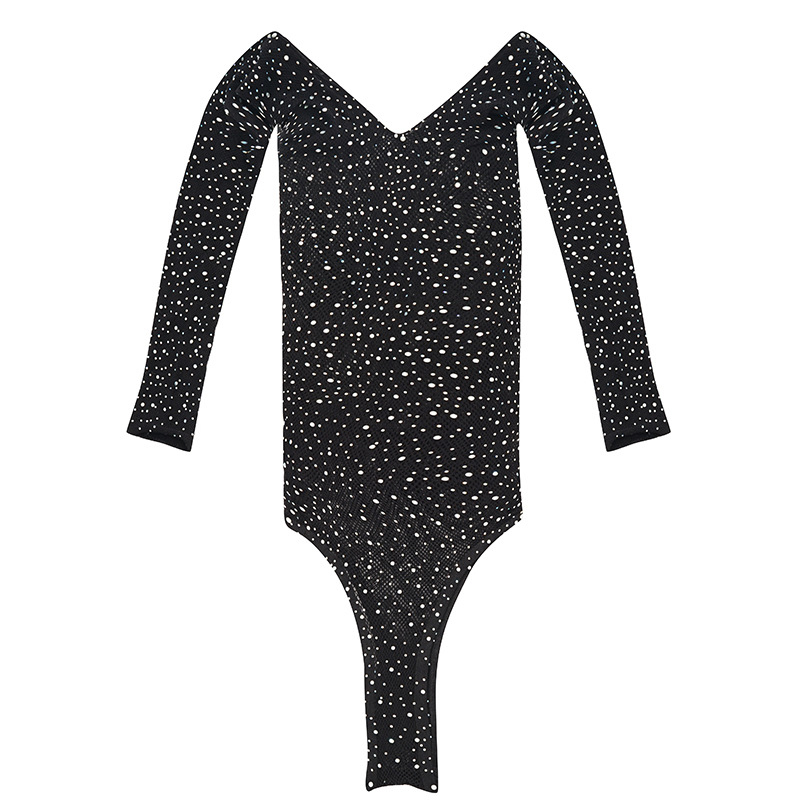 Women Rhinestone Glitter Bodys - Fishnet Stocking Women บทวิจารณ์และราคา