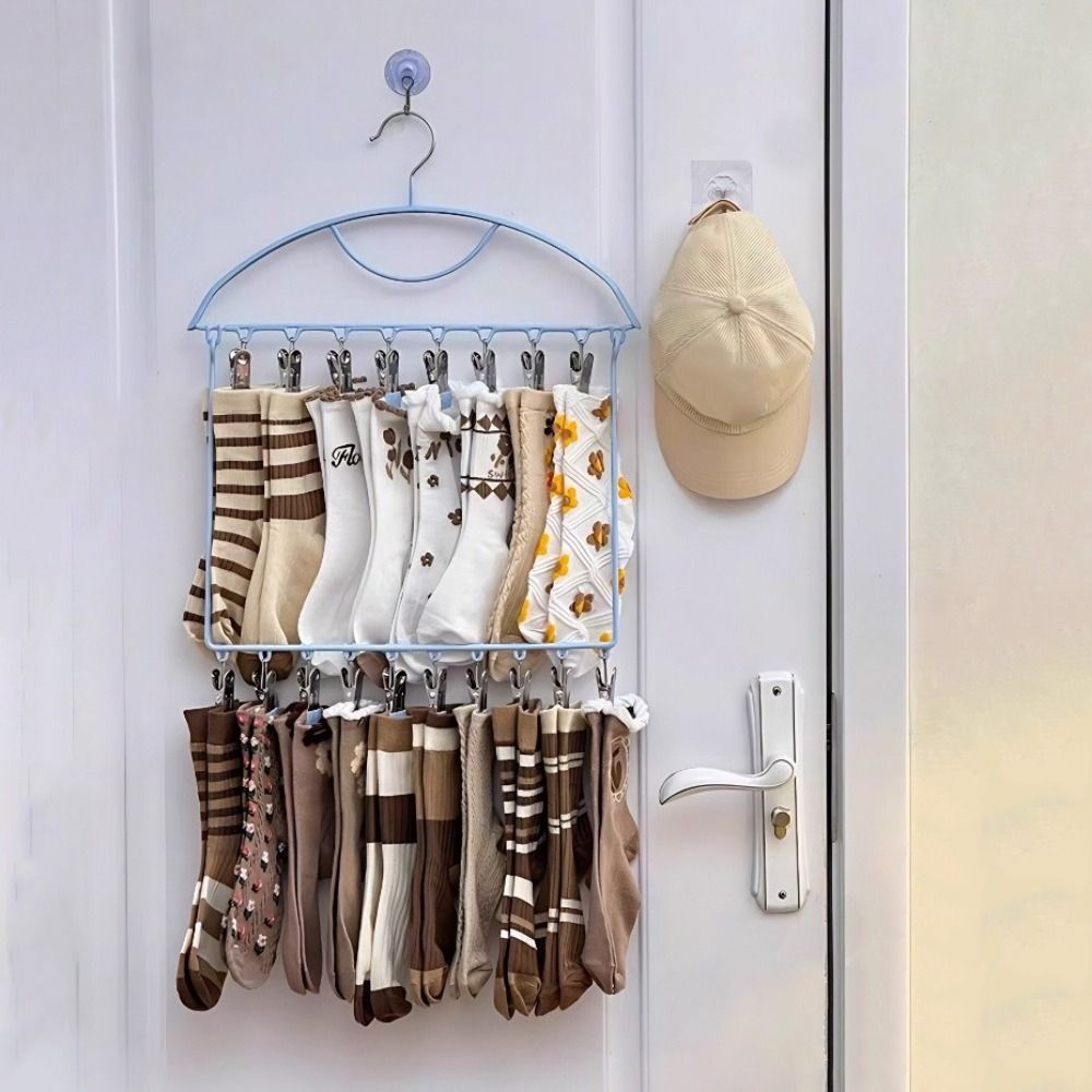 18 Clips Socks Drying Rack Lar - Sock Organizer Tray บทวิจารณ์และราคา