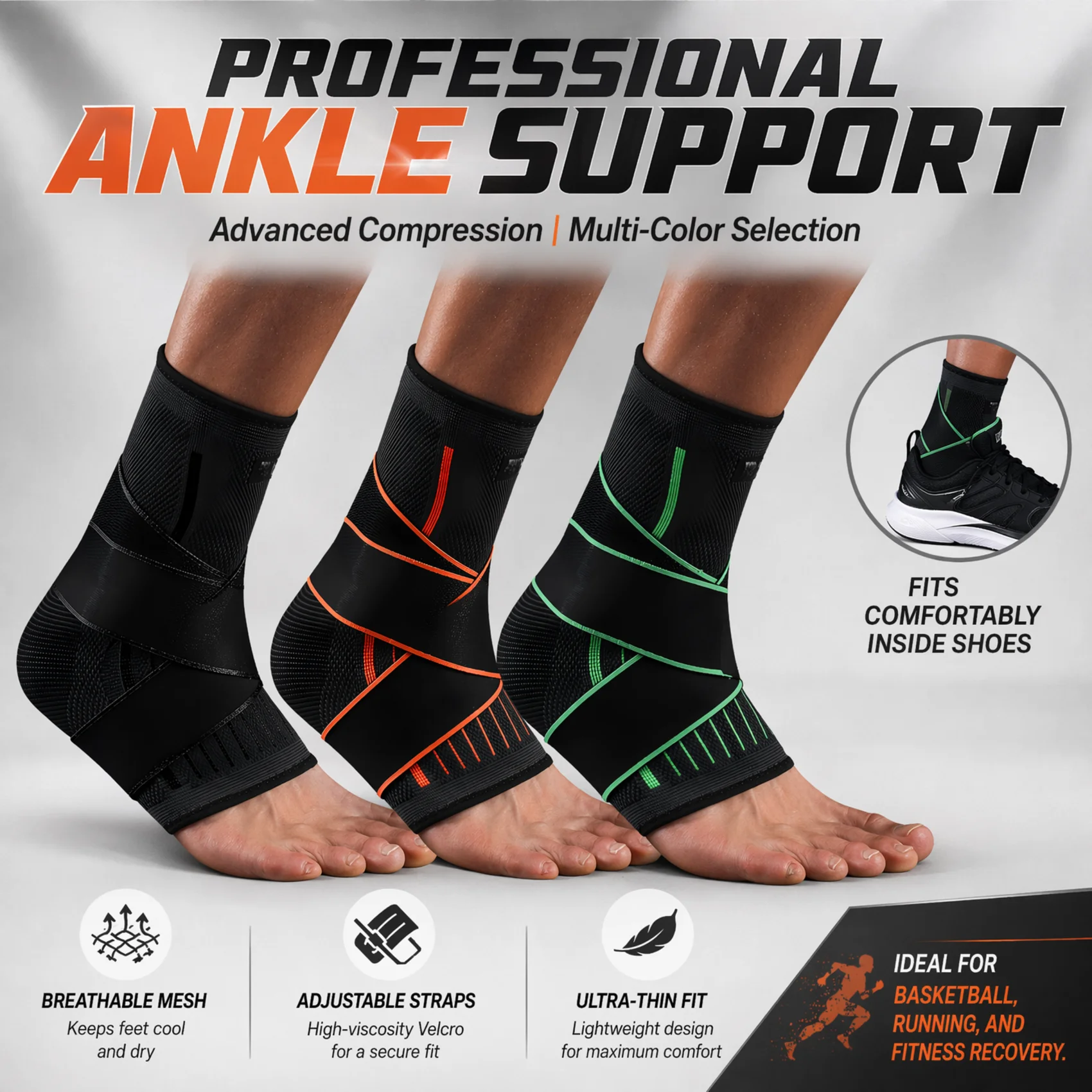 Breathable Compression Ankle B - Ankle Brace Sock บทวิจารณ์และราคา