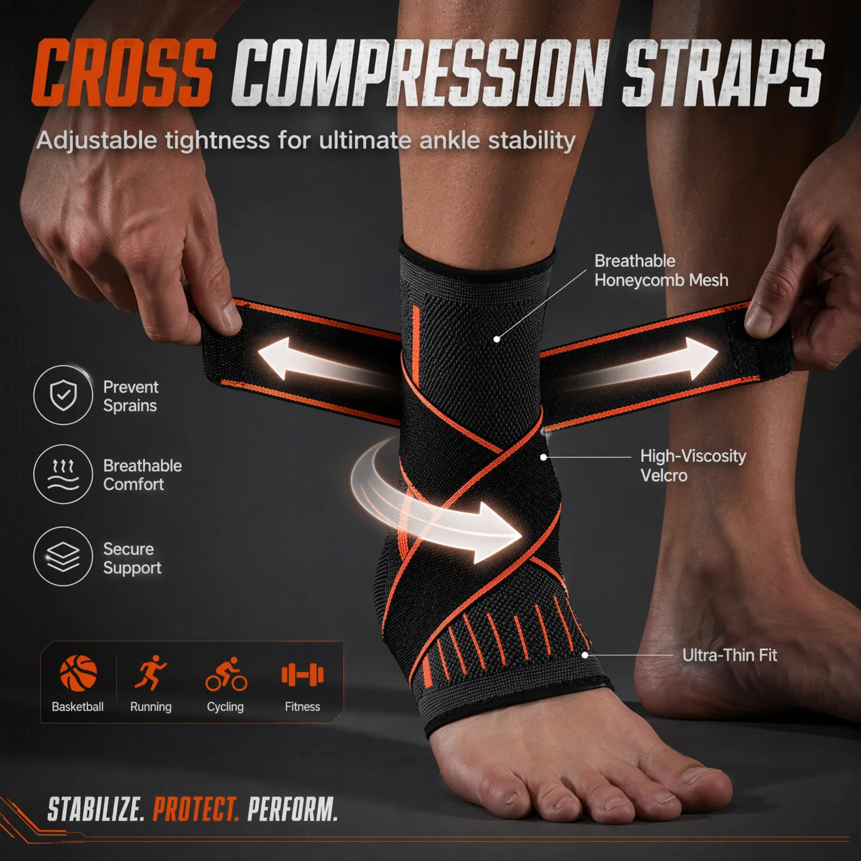 Breathable Compression Ankle B - Ankle Brace Sock บทวิจารณ์และราคา