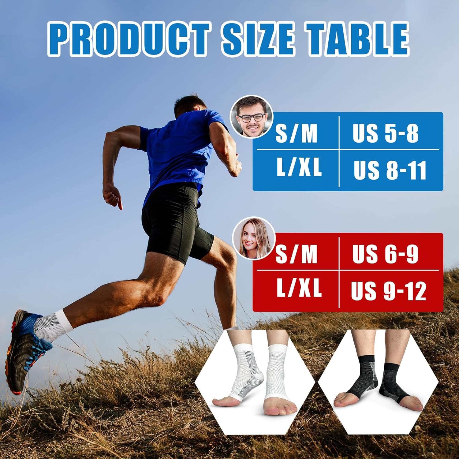 1pair Neuropathy Socks, Ankle  - Ankle Brace Sock บทวิจารณ์และราคา