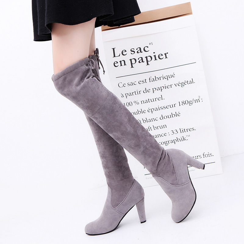 Women's Boots Stretch Fabric O - Knee High Sock Women บทวิจารณ์และราคา