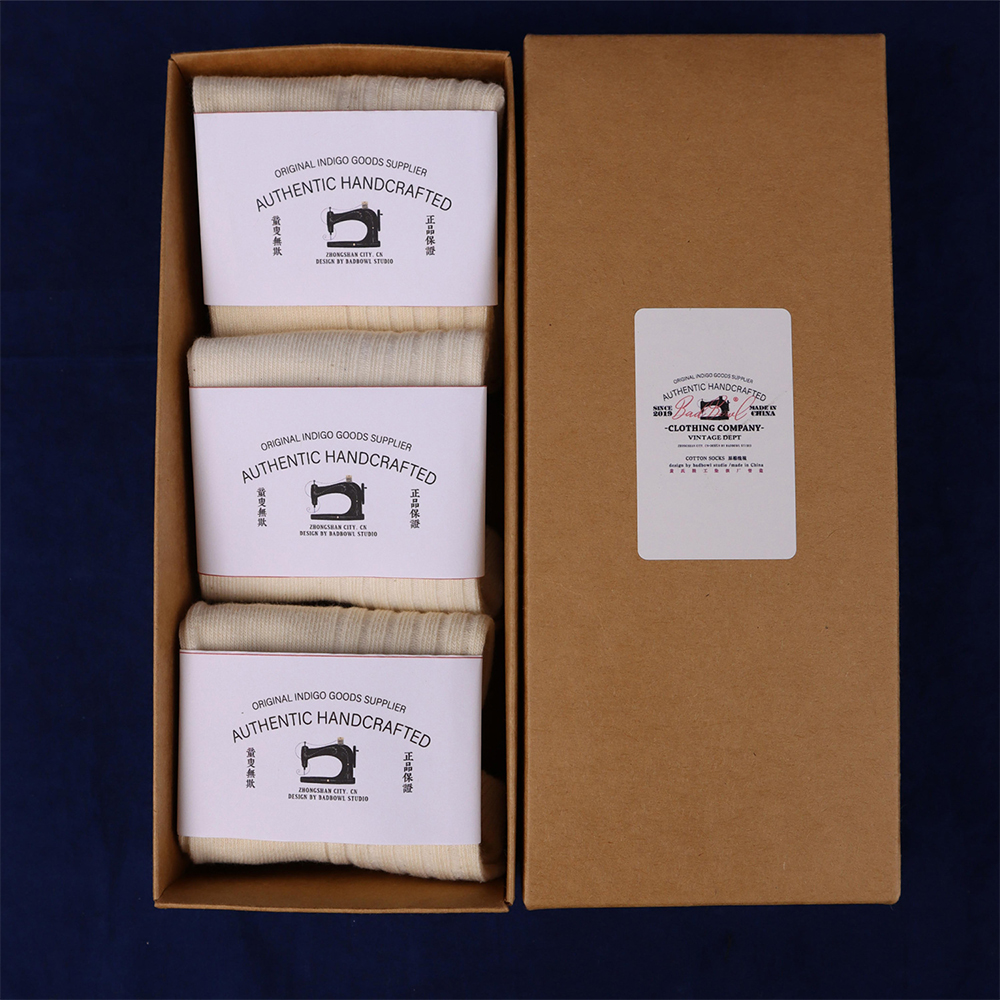 3 Pairs Pack Beige Socks Men W - Cotton Crew Sock Pack บทวิจารณ์และราคา