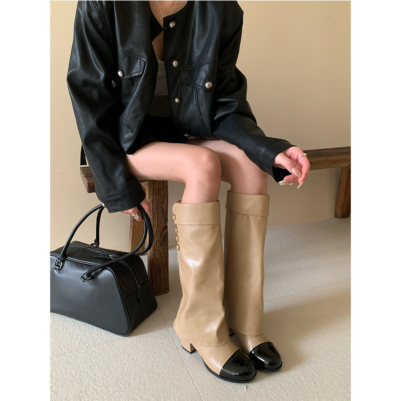 French style small fragrant ro - Knee High Sock Women บทวิจารณ์และราคา