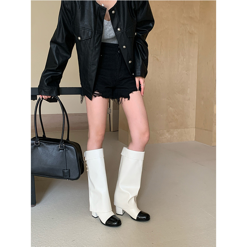 French style small fragrant ro - Knee High Sock Women บทวิจารณ์และราคา