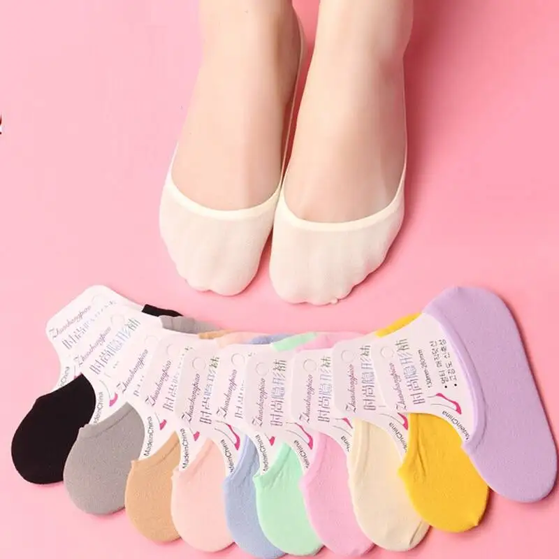 Summer Thin Colorful Girl Invi - Invisibility Sock Loafer บทวิจารณ์และราคา