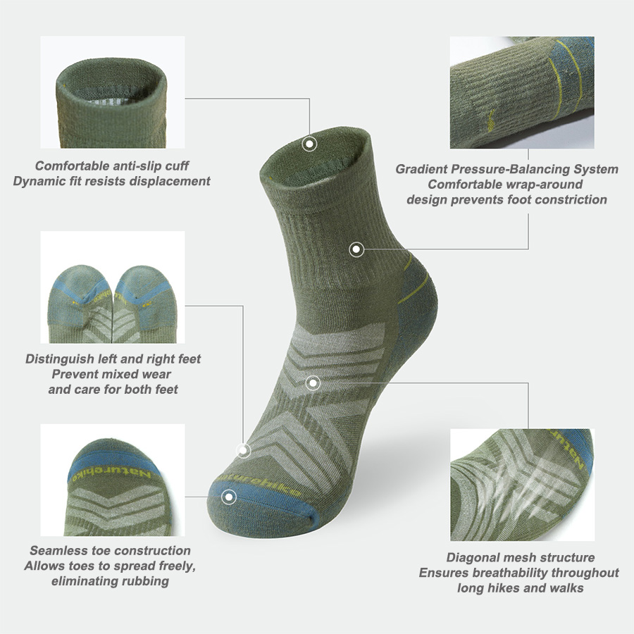 Naturehike Sport Socks Man Soc - Wool Hiking Sock บทวิจารณ์และราคา