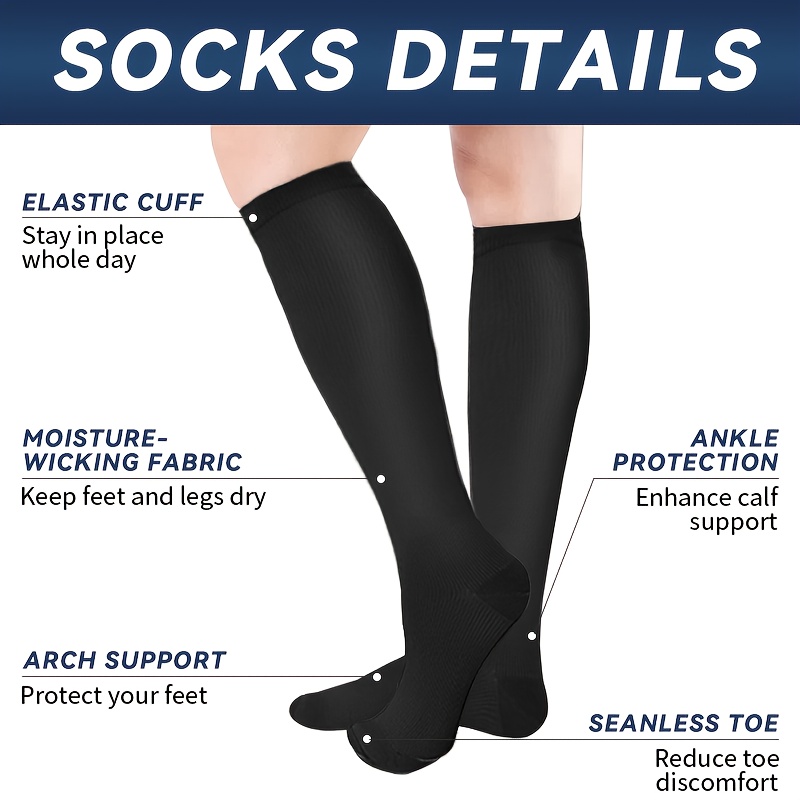 6 Pairs Mid-Calf Compression S - Wool Hiking Sock บทวิจารณ์และราคา