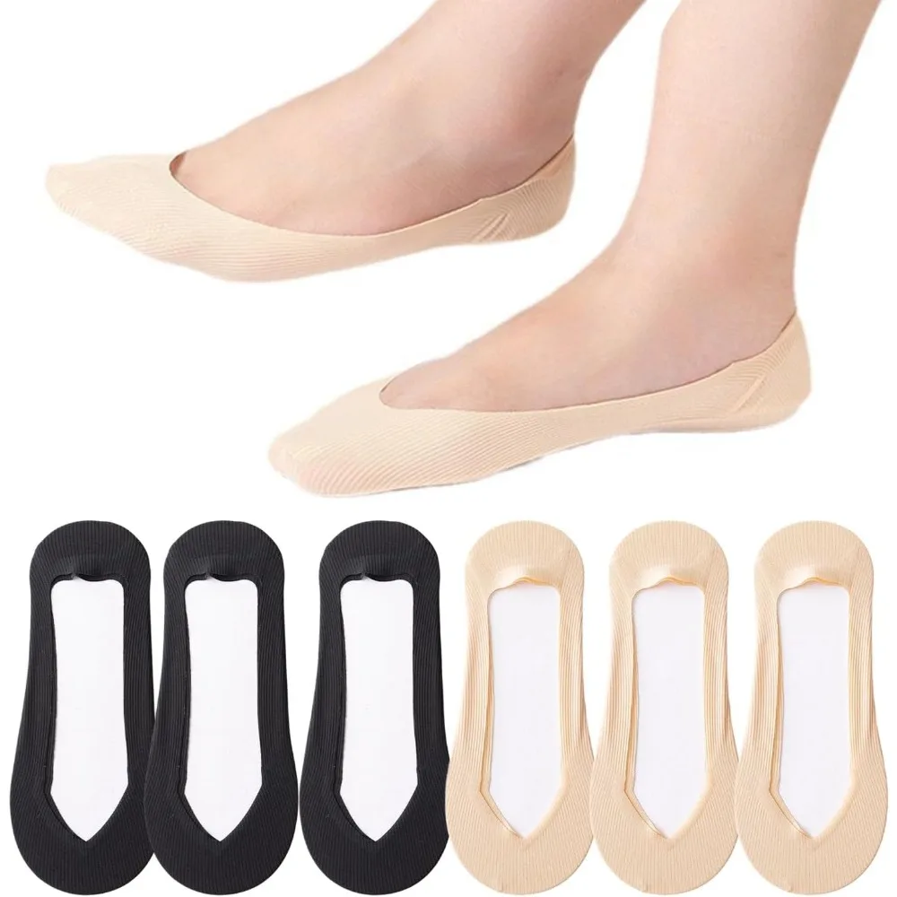 6 Pairs No Show Socks Women An - Invisibility Sock Loafer บทวิจารณ์และราคา
