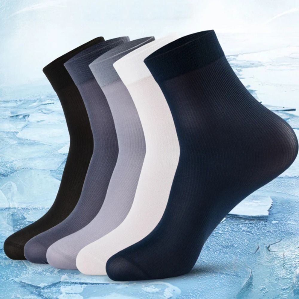 10pairs Men Ice Silk Socks Sum - Silk Sock Bamboo บทวิจารณ์และราคา