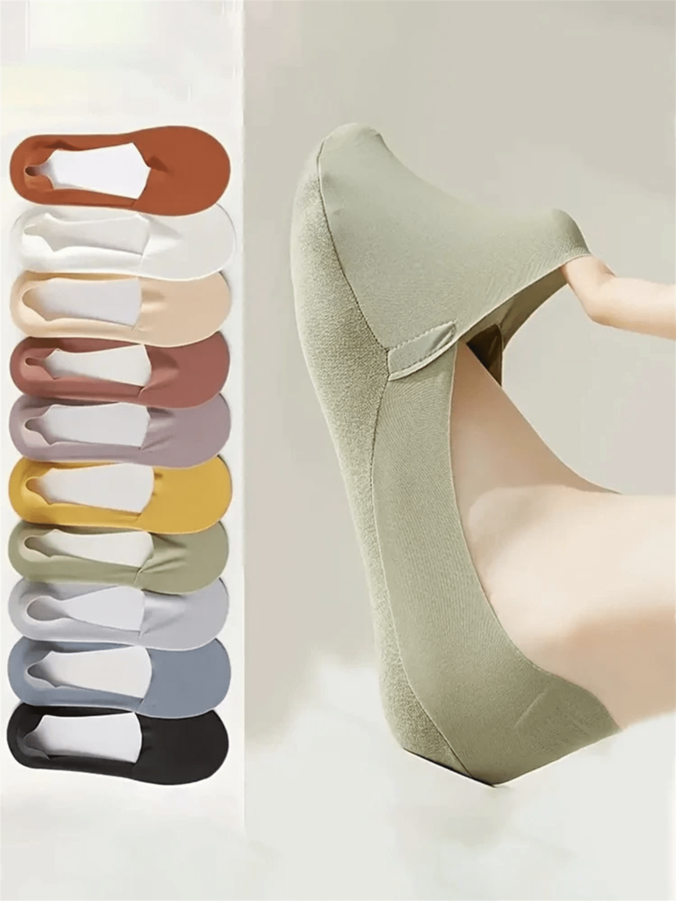 5 Pairs Women Thin Silky Invis - No Show Sock Women บทวิจารณ์และราคา