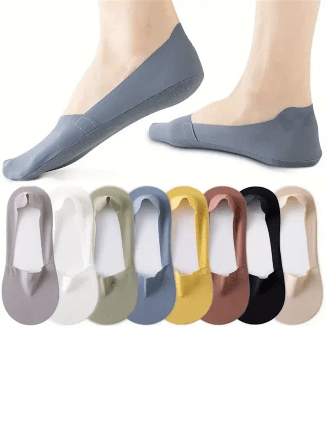 5 Pairs Women Thin Silky Invis - No Show Sock Women บทวิจารณ์และราคา