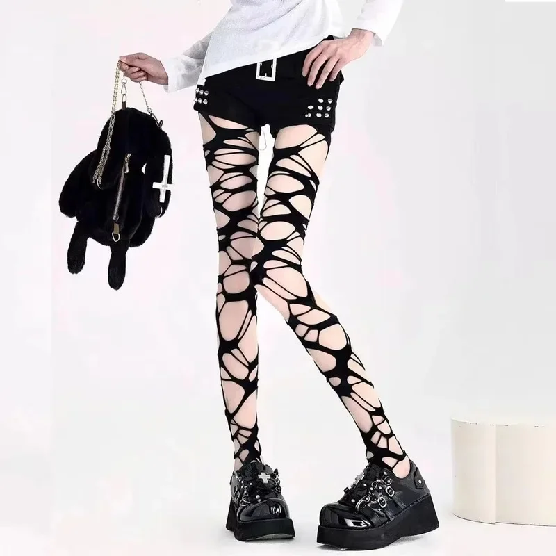 Sexy Black Ripped Fishnet Tigh - Fishnet Stocking Women บทวิจารณ์และราคา