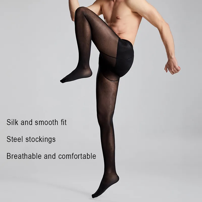 Plus Size Men Sexy Sheer Black - Tights Pantyhose Sheer บทวิจารณ์และราคา