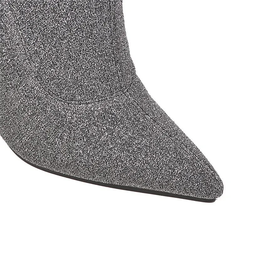 Plus Size Stretch Leopard Over - Knee High Sock Women บทวิจารณ์และราคา