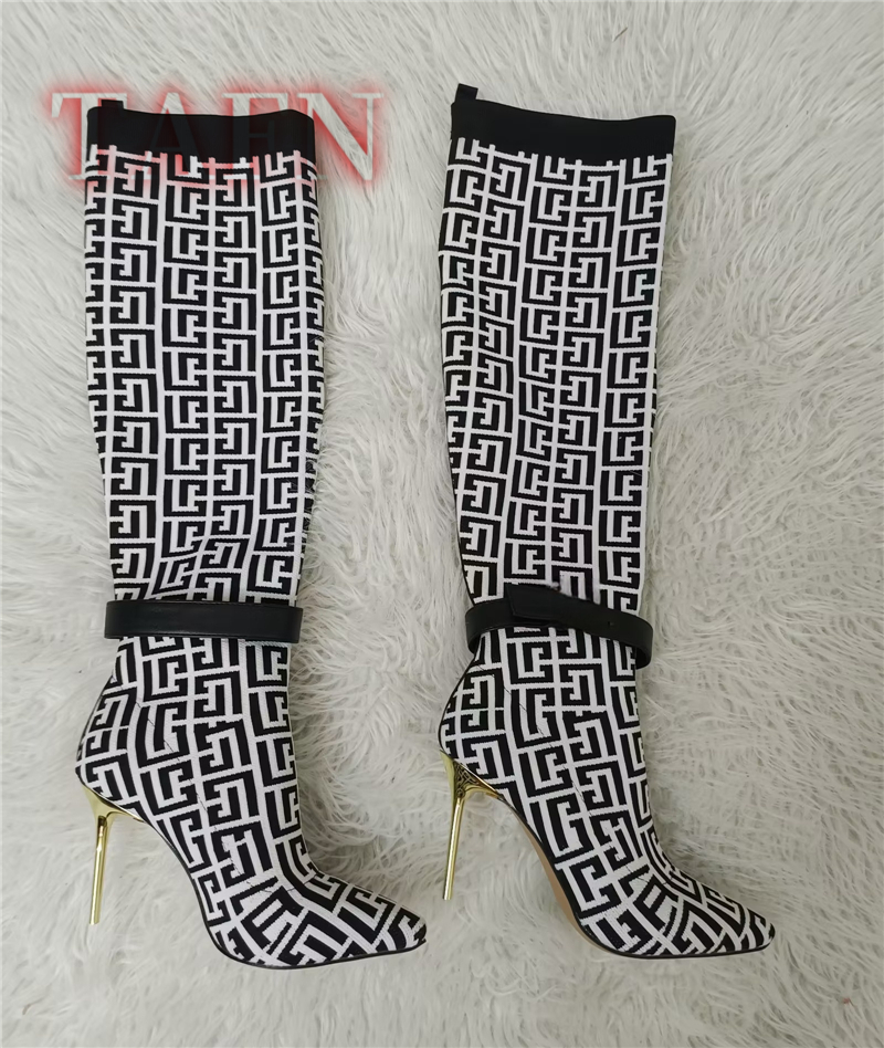 Women Stretch Sock Boots Fashi - Knee High Sock Women บทวิจารณ์และราคา