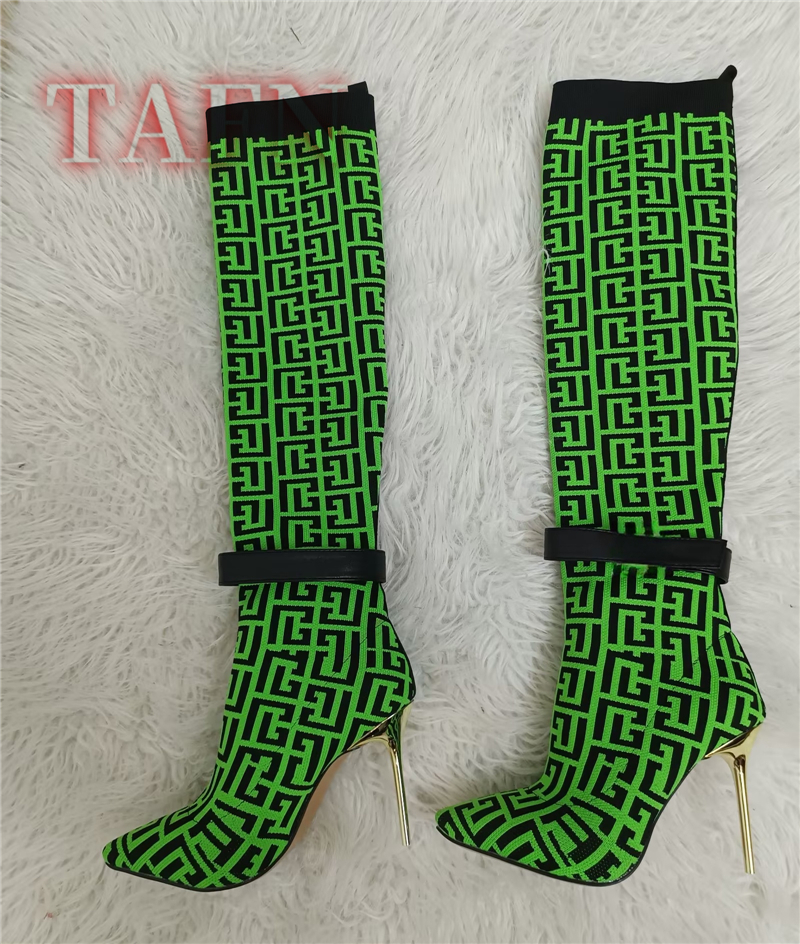 Women Stretch Sock Boots Fashi - Knee High Sock Women บทวิจารณ์และราคา