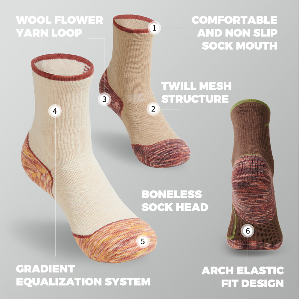 Naturehike Socks Sports Hygros - Wool Hiking Sock บทวิจารณ์และราคา