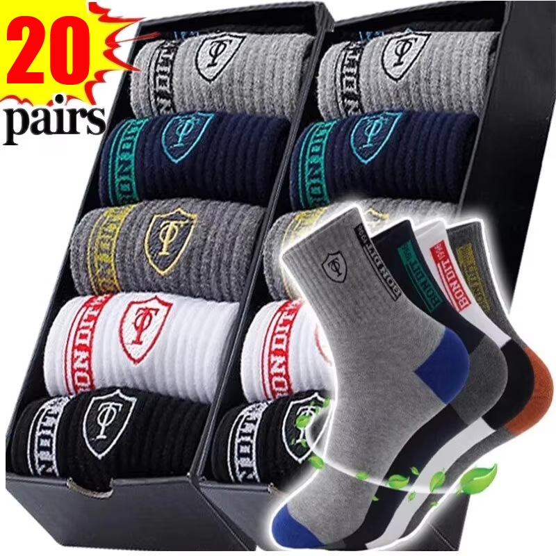 Men's 20-Pack Premium Thermal  - Cotton Crew Sock Pack บทวิจารณ์และราคา