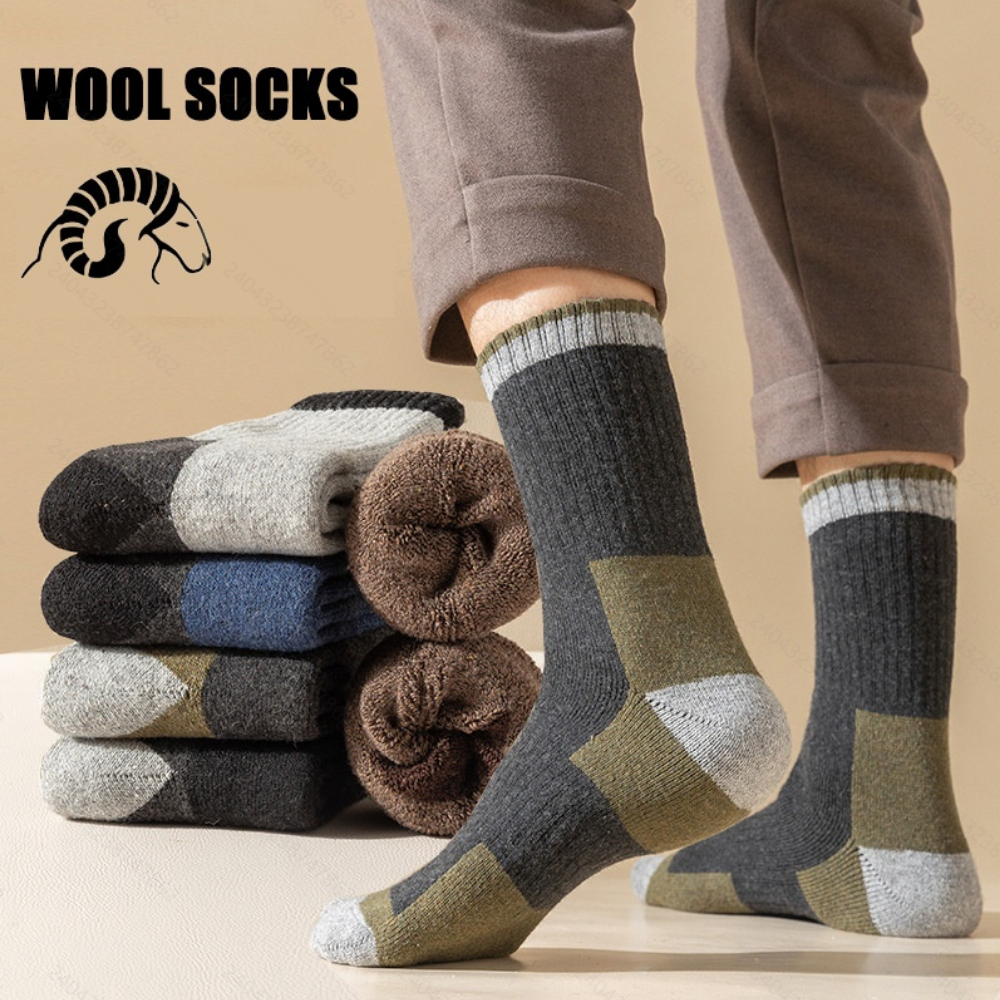 Winter Merino Wool Socks Thick - Wool Hiking Sock บทวิจารณ์และราคา