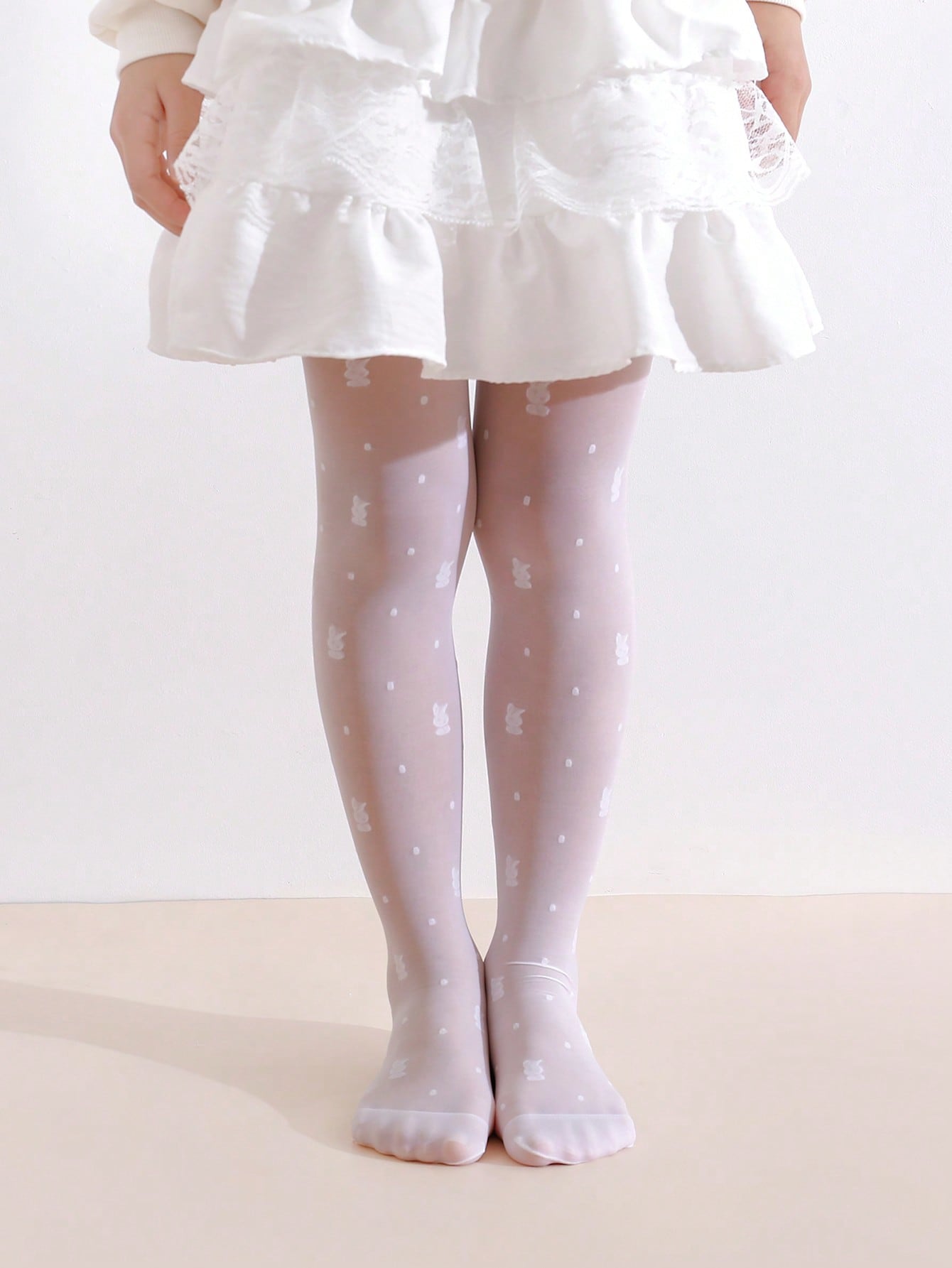 2Pack Toddler Girl Rabbit Prin - Tights Pantyhose Sheer บทวิจารณ์และราคา