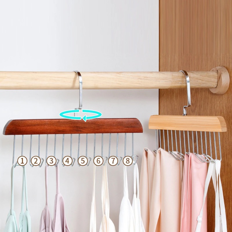 Solid Wood Eight-hook Hanger M - Sock Organizer Tray บทวิจารณ์และราคา