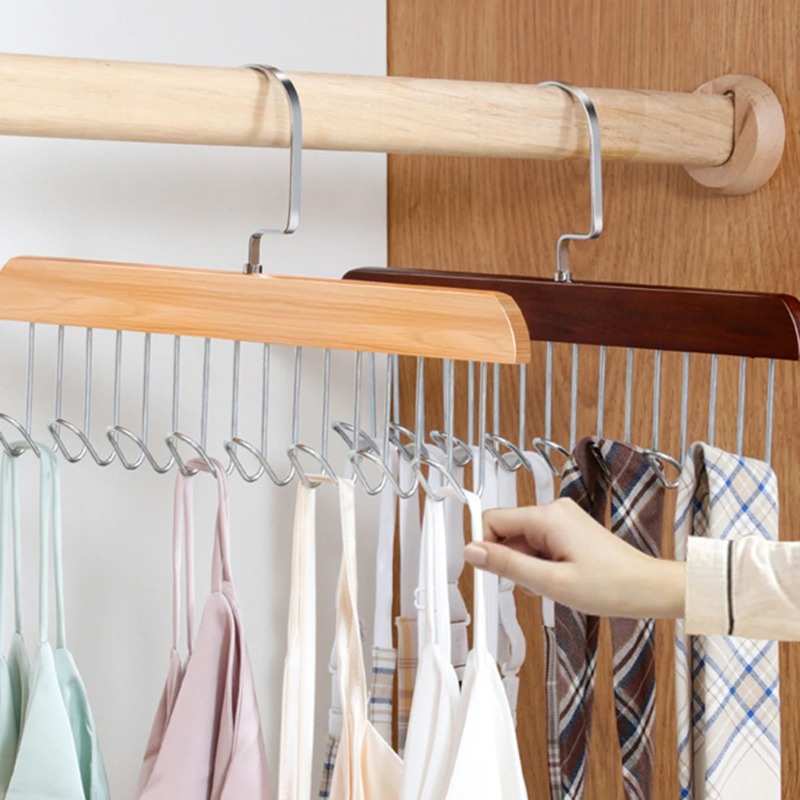 Solid Wood Eight-hook Hanger M - Sock Organizer Tray บทวิจารณ์และราคา