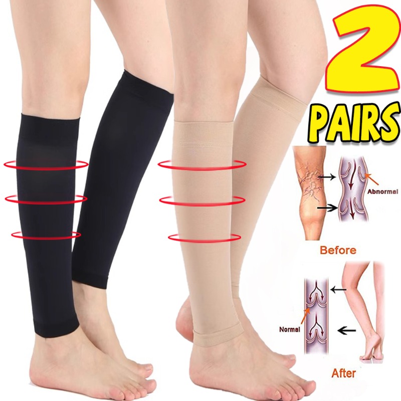 1/2Pairs Varicose Vein Medical - Compression Sleeve Calf บทวิจารณ์และราคา