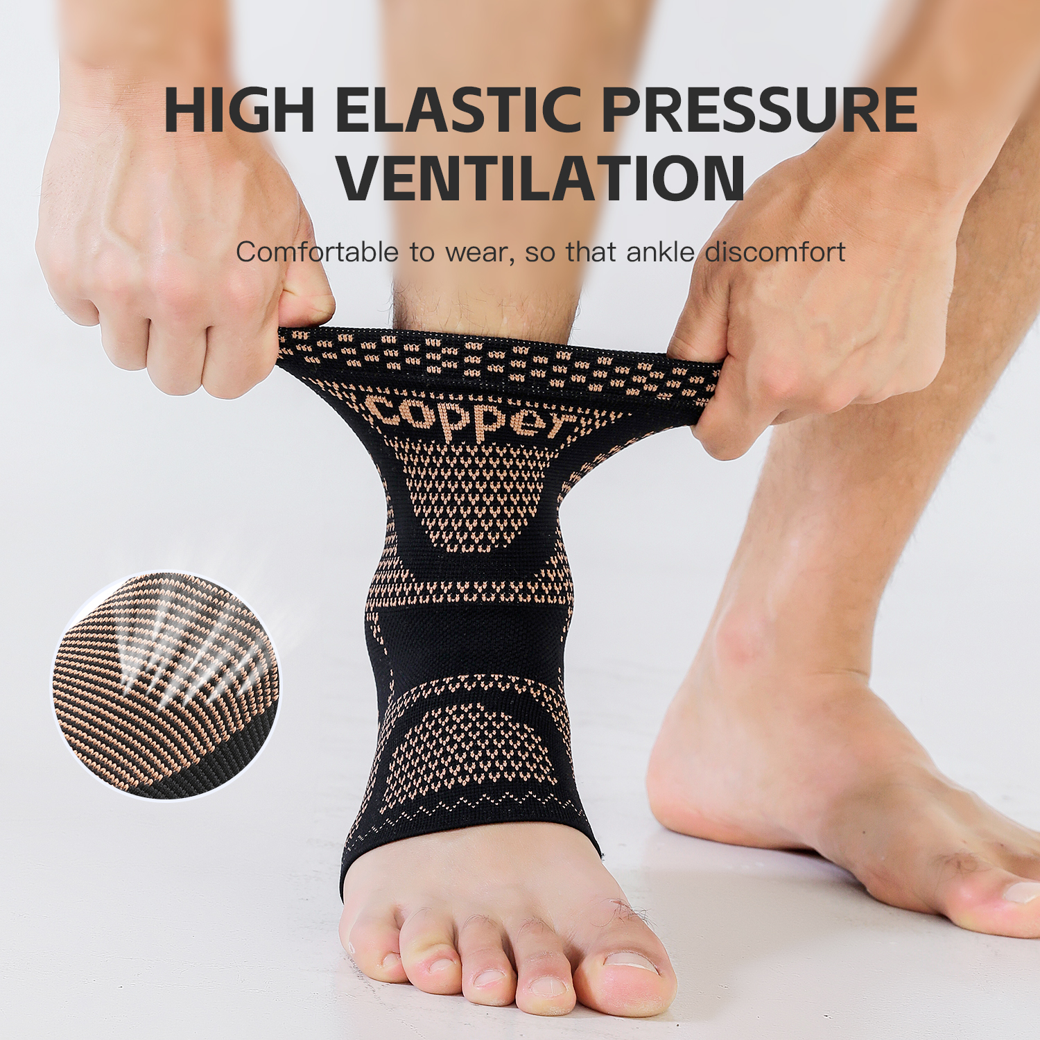 1/2 piece Copper Ankle Brace,I - Ankle Brace Sock บทวิจารณ์และราคา