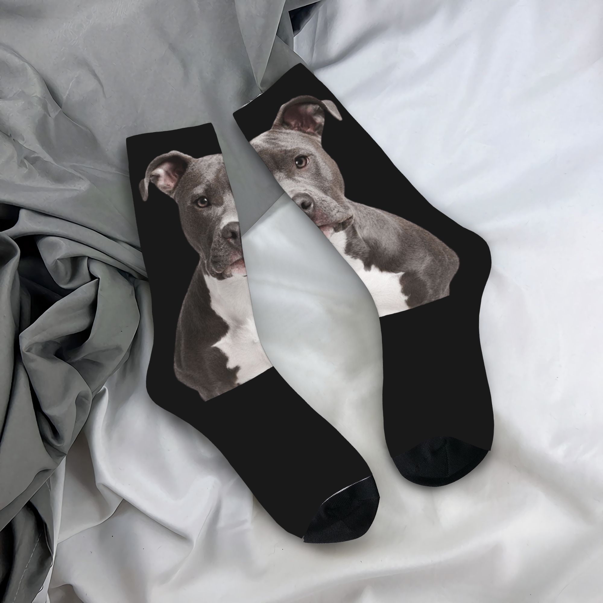 Custom Cool Mens American Pit  - Dress Sock Men บทวิจารณ์และราคา