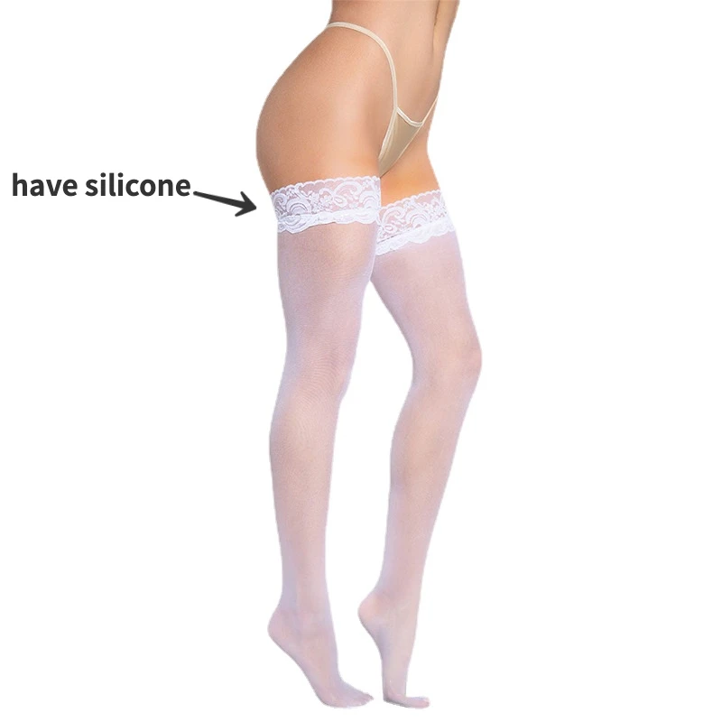 3 Pair Silicone Stockings Wome - Thigh High Sock Stay Up บทวิจารณ์และราคา