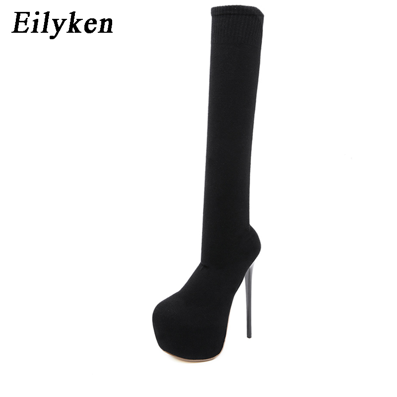 Eilyken Fashion Platform Stret - Knee High Sock Women บทวิจารณ์และราคา