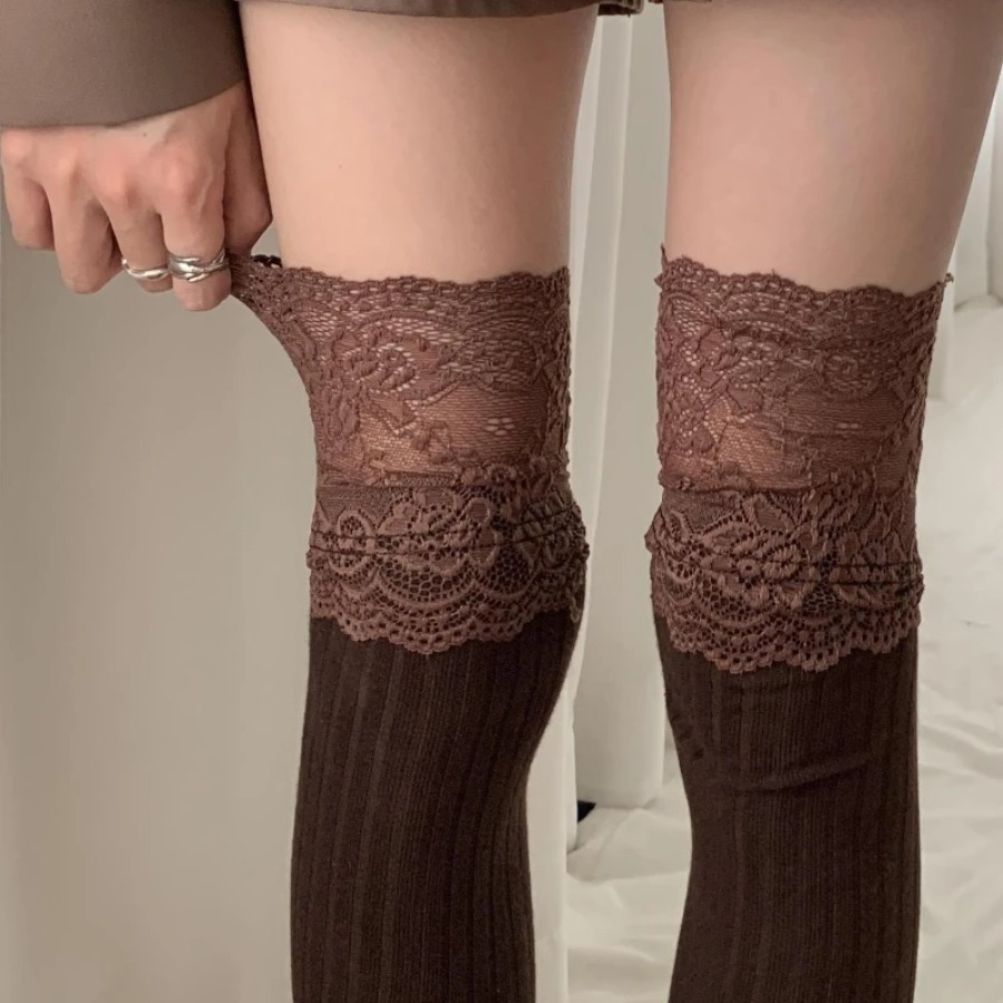 Soft Cotton Thigh High Socks,  - Boot Sock Slouchy บทวิจารณ์และราคา