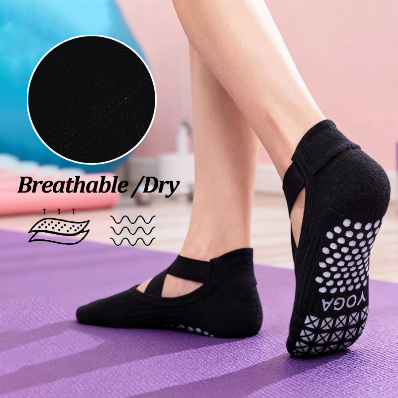 Women Non-Slip Yoga Socks Sili - Grip Sock Yoga บทวิจารณ์และราคา