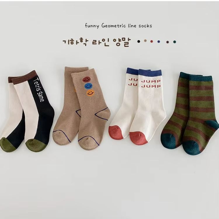 3-12T  Boys Socks Spring Fashi - Cotton Crew Sock Pack บทวิจารณ์และราคา
